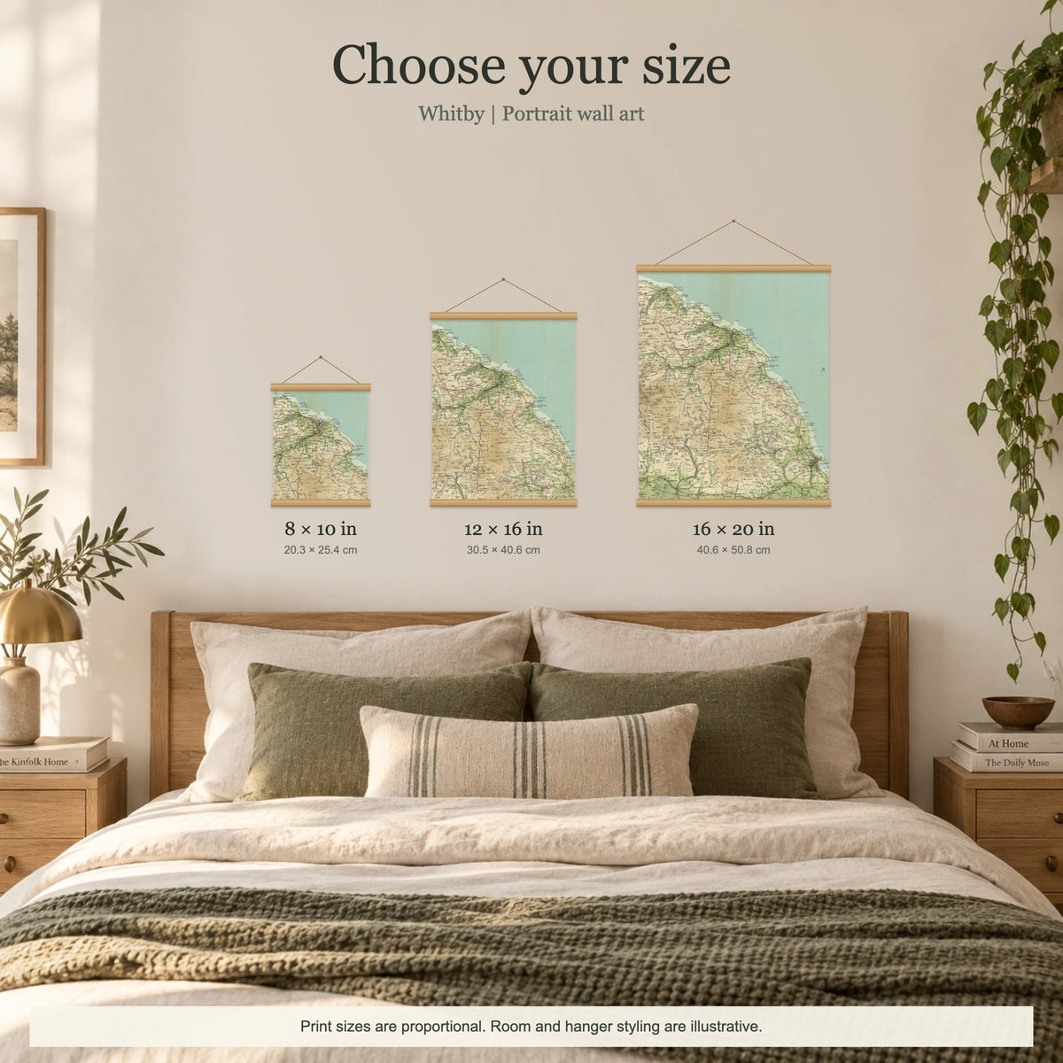 Whitby historic map print, Bartholomew Half-Inch, 1903 — 8 × 10 in · portrait, Canvas, black hanger and Canvas, natural oak hanger and Canvas, white hanger and Fine art paper, black hanger and Fine art paper, natural oak hanger and Fine art paper, no hanger and Fine art paper, white hanger, size room mockup portrait