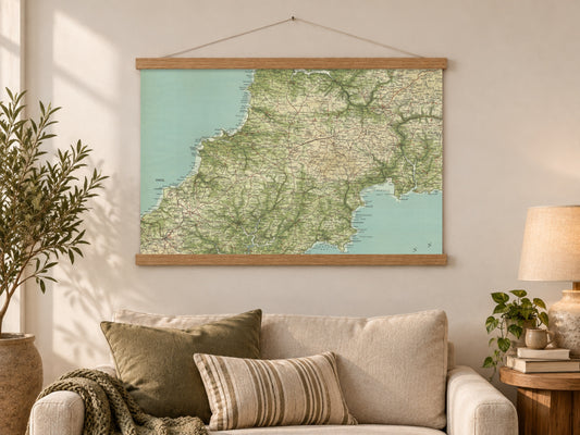 Newquay historic map print, Bartholomew Half-Inch, 1903